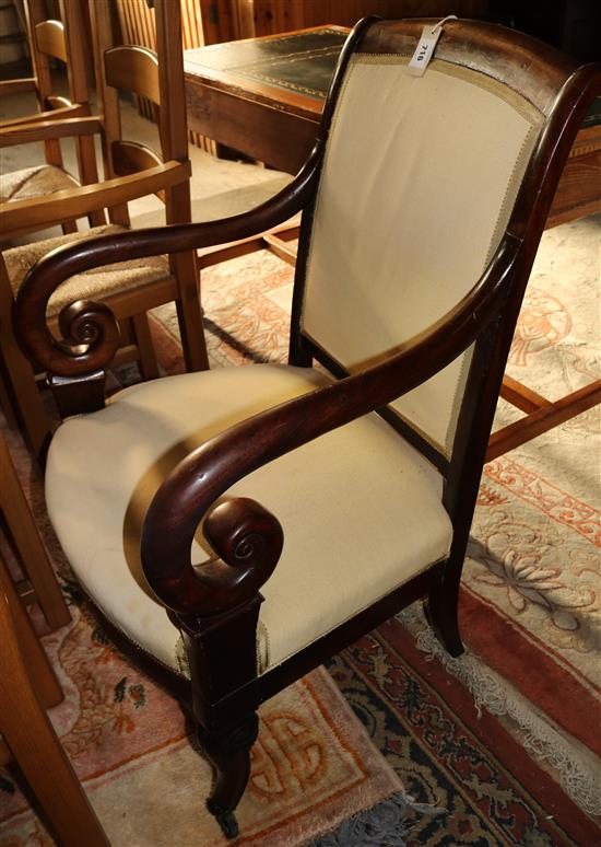 A Charles mahogany armchair(-)